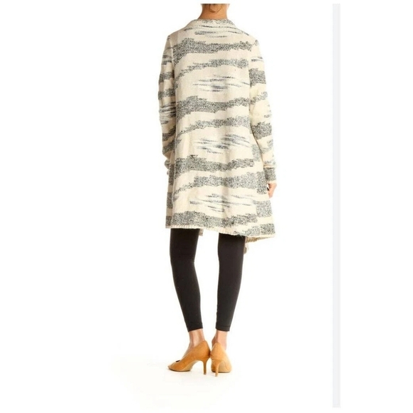 Lucky Brand Open Front Cardigan, Color Blue/Cream, Size L - Picture 2 of 16